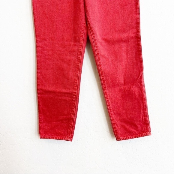 Madewell Women’s Mom Jeans Garment Dyed Edition Red Salmon Ankle 25 - Picture 5 of 8